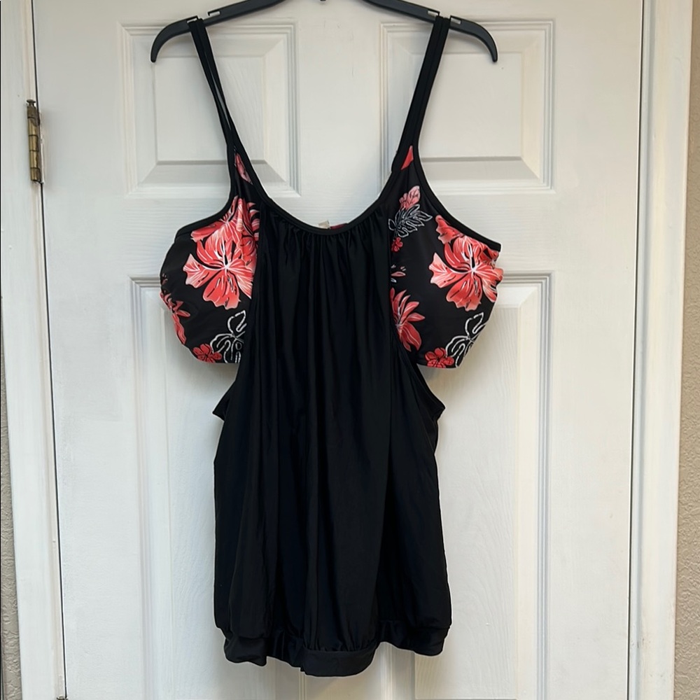 Hanna Nikole Womens Plus Size Tankini Top with Shorts Swimsuit-Size 24W NWT - Picture 6 of 15